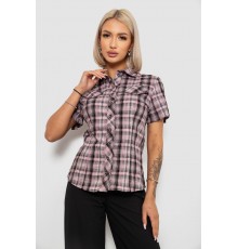 Сорочка жіноча в клітинку, колір пудровий, 230R065