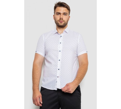 Рубашка мужская с принтом, цвет белый, 214R6917-4