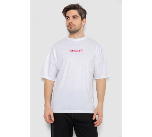 Футболка мужская с принтом, цвет белый, 244R2126