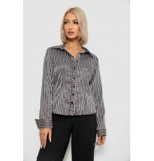 Сорочка класична в смужку, колір чорно-білий, 230R64-3