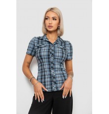 Сорочка жіноча в клітинку, колір синій, 230R065