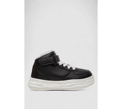 Кросівки жіночі зимові на хутрі, колір чорно-білий, 248RCX686