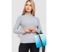 Водолазка жіноча в рубчик, колір світло-сірий, 204R044