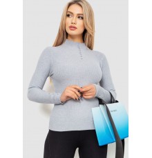 Водолазка жіноча в рубчик, колір світло-сірий, 204R044