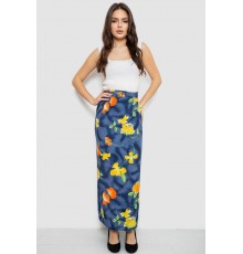 Спідниця вільного крою на запах, колір темно-синій, 167R345