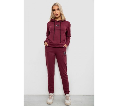 Спортивний костюм жіночий двонитка, колір сливовий, 214R1419-003