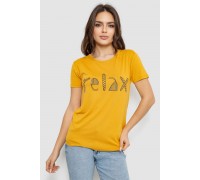 Футболка женская с принтом, цвет горчичный, 244R610