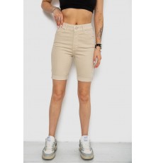 Шорти джинсові жіночі, колір світло-бежевий, 182R1700