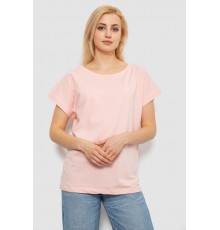Футболка жіноча однотонна, колір персиковий, 244R2300