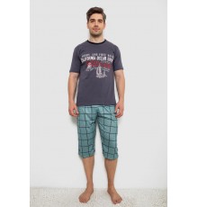 Пижама мужская с принтом, цвет серый, 243R2011
