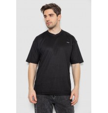 Футболка мужская однотонная, цвет черный, 244R3140