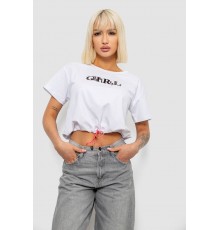 Футболка жіноча з принтом, колір білий, 244R2306