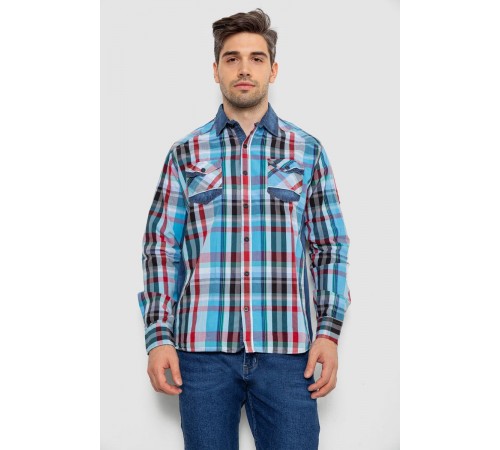 Рубашка мужская с длинным рукавом 214R755, цвет Голубой