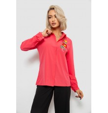 Сорочка жіноча класична з аплікацією, колір кораловий, 230R014-2