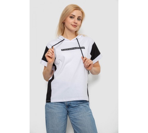 Футболка жіноча з принтом, колір білий, 244R2311-5