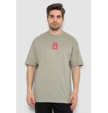 Футболка мужская с принтом, цвет оливковый, 244R7024