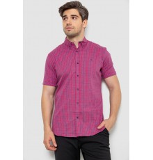 Рубашка мужская в клетку, цвет розовый, 214R2445