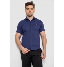 Сорочка чоловіча з принтом, колір джинс, 214R7143