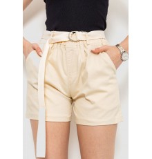 Шорти жіночі з ременем, колір світло-бежевий, 214R639