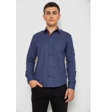 Сорочка чоловіча з принтом, колір синій, 214R7040 Сорочка чоловіча з принтом, колір синій, 214R7040
