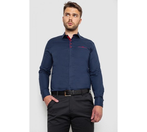 Рубашка мужская, цвет синий, 214R7158