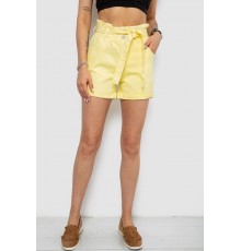 Шорти джинсові жіночі, колір жовтий, 182R1468