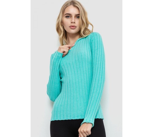 Кофта жіноча однотонна, колір м'ятний, 204R018