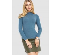 Водолазка трикотажна жіноча, колір джинс, 204R035