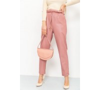 Лосины женские кожзам, цвет темно-пудровый, 164R669