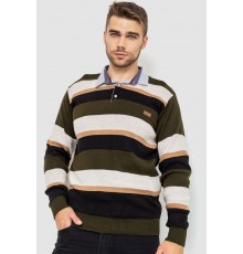 Свитер-обманка мужской, цвет бежево-черный, 161R901