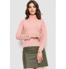 Гольф жіночий в рубчик, колір світло-рожевий, 204R036