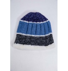 Детская шапка, серо-синего цвета, из шерсти, 167R7777