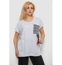 Футболка жіноча з принтом, колір сірий, 244R2412