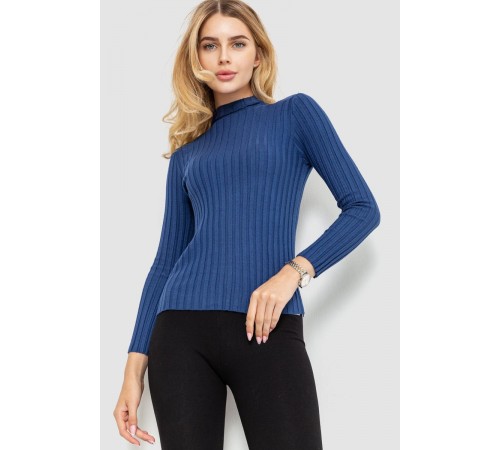 Гольф жіночий однотонний, колір синій, 204R038