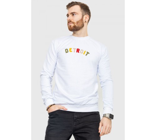 Свитшот мужской демисезонный, цвет белый, 208R0204