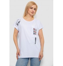 Футболка жіноча з принтом, колір білий, 244R2413