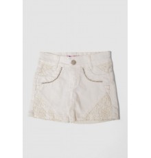 Шорты джинсовые для девочек, цвет светло-бежевый, 247R10033