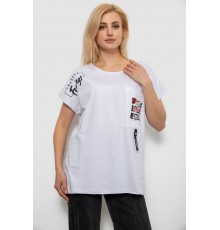 Футболка жіноча з принтом, колір молочний, 244R2413