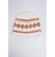 Дитяча шапка, молочно-бежевого кольору з узором, 167R7781