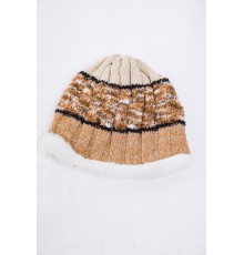 Детская шапка, бежевоо-коричневого цвета, из шерсти, 167R7777