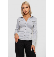 Рубашка классическая в полоску, цвет серый, 230R641