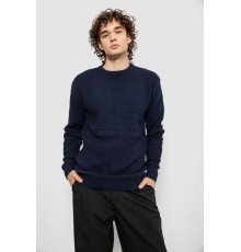 Свитер мужской однотонный, цвет темно-синий, 161R1040