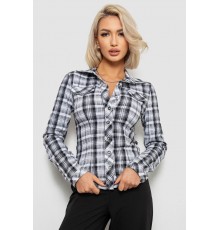 Сорочка жіноча в смужку, колір чорно-білий, 230R064-2
