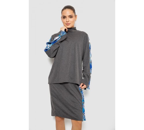 Костюм жіночий, колір сіро-синій, 257R322-3