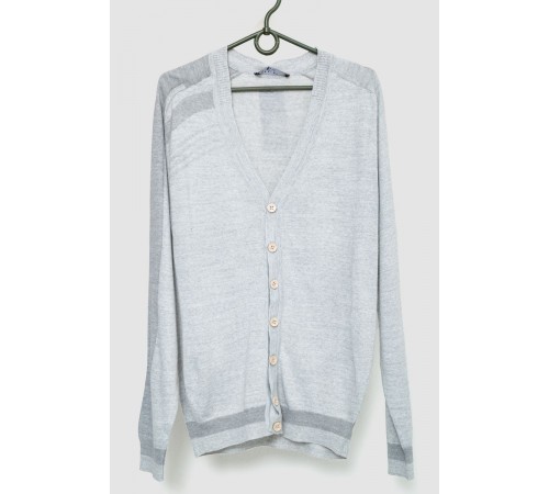 Кофта мужская на пуговицах, цвет серый, 244R6180