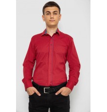 Сорочка чоловіча з принтом, колір бордовий, 214R7031