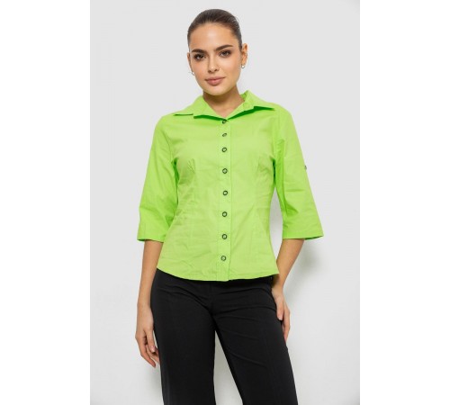 Сорочка жіноча однотонна, колір салатовий, 230R068-4