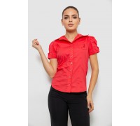 Рубашка женская однотонная, цвет темно-коралловый, 230R070