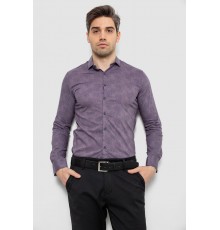 Сорочка чоловіча з принтом, колір сливовий, 186R2068 Сорочка чоловіча з принтом, колір сливовий, 186R2068