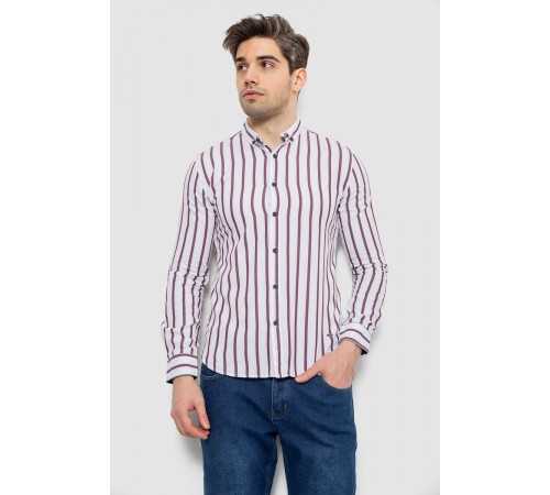Рубашка мужская в полоску, цвет белый, 186R2089